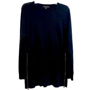 BANANA REPUBLIC 100% Merino Wool Mini Sweater Dress Biker Grunge M.